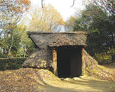 縄文人の暮らしを体験!火たき、火おこしできるかな?