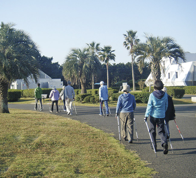 週2日！リズミカルな歩行で健康維持「ノルディックウォーキング」＠辻堂海浜公園