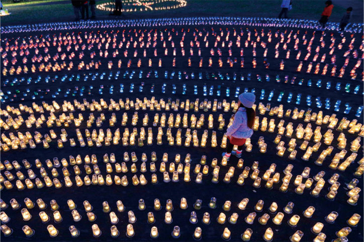 光のイベント「光のぷろむなぁど」収めた写真展＠吉野町市民プラザ