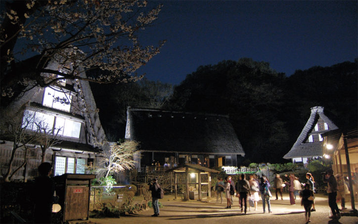 日本民家園で２日間限定ライトアップ。提灯片手に幻想的な園内楽しんで