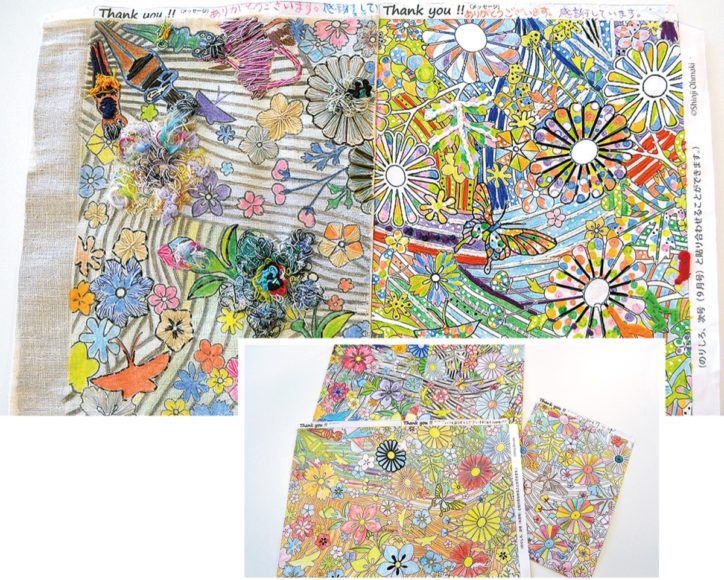 「＃ありがとう三浦」塗り絵のエール届け　三浦市民交流センターで展示