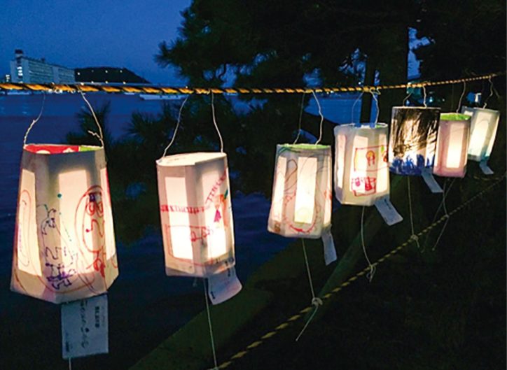 行灯飾る「瀬戸秋月祭 」10月３日、金沢八景の琵琶島神社で