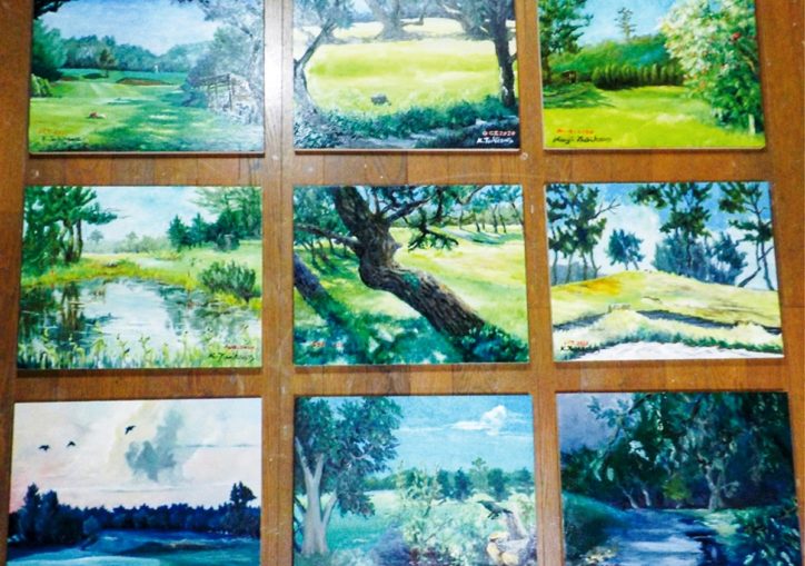 海辺の茅ヶ崎ゴルフ場９ホールを油彩画で「湘彩展」表情豊かな作品を展示