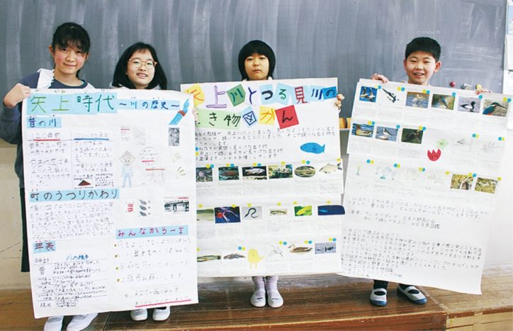 木月小学校５年生「矢上川」の魅力伝える展示会＠川崎市 中原図書館