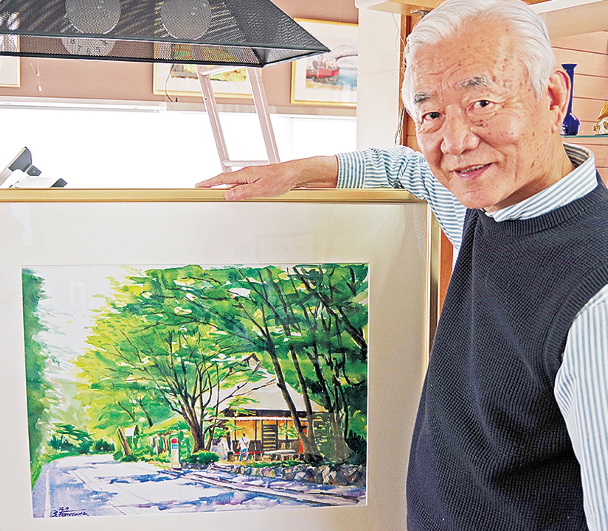 小田原市や大井町で水彩画同好研究会「楽の会」を主宰する鈴木文隆さん