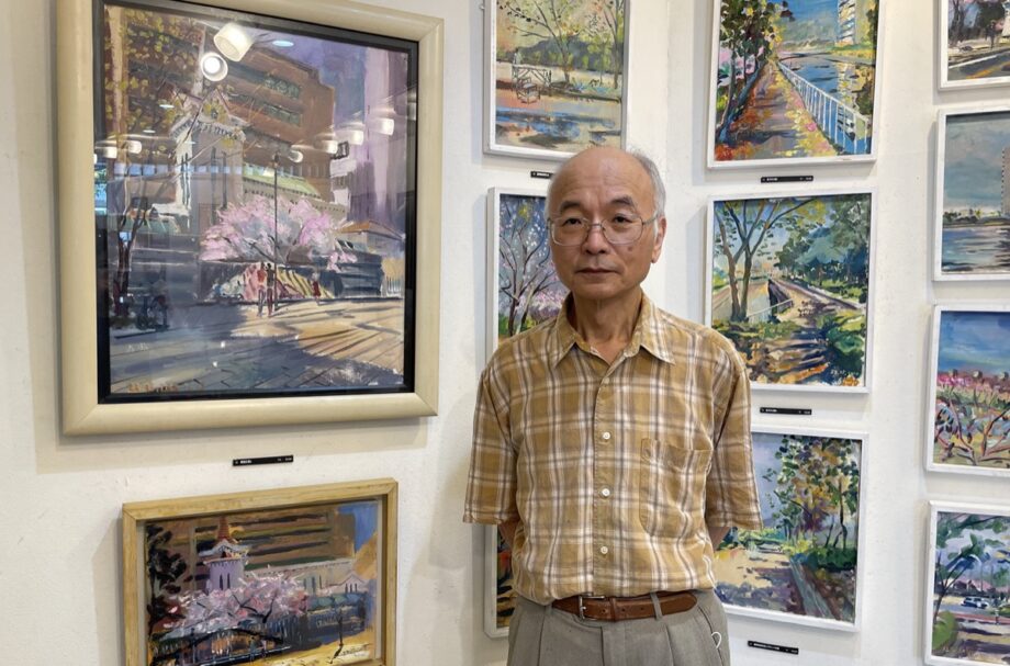 リーブギャラリー スケッチで横浜巡る 中区在住の画家 上原収二さんが回顧展