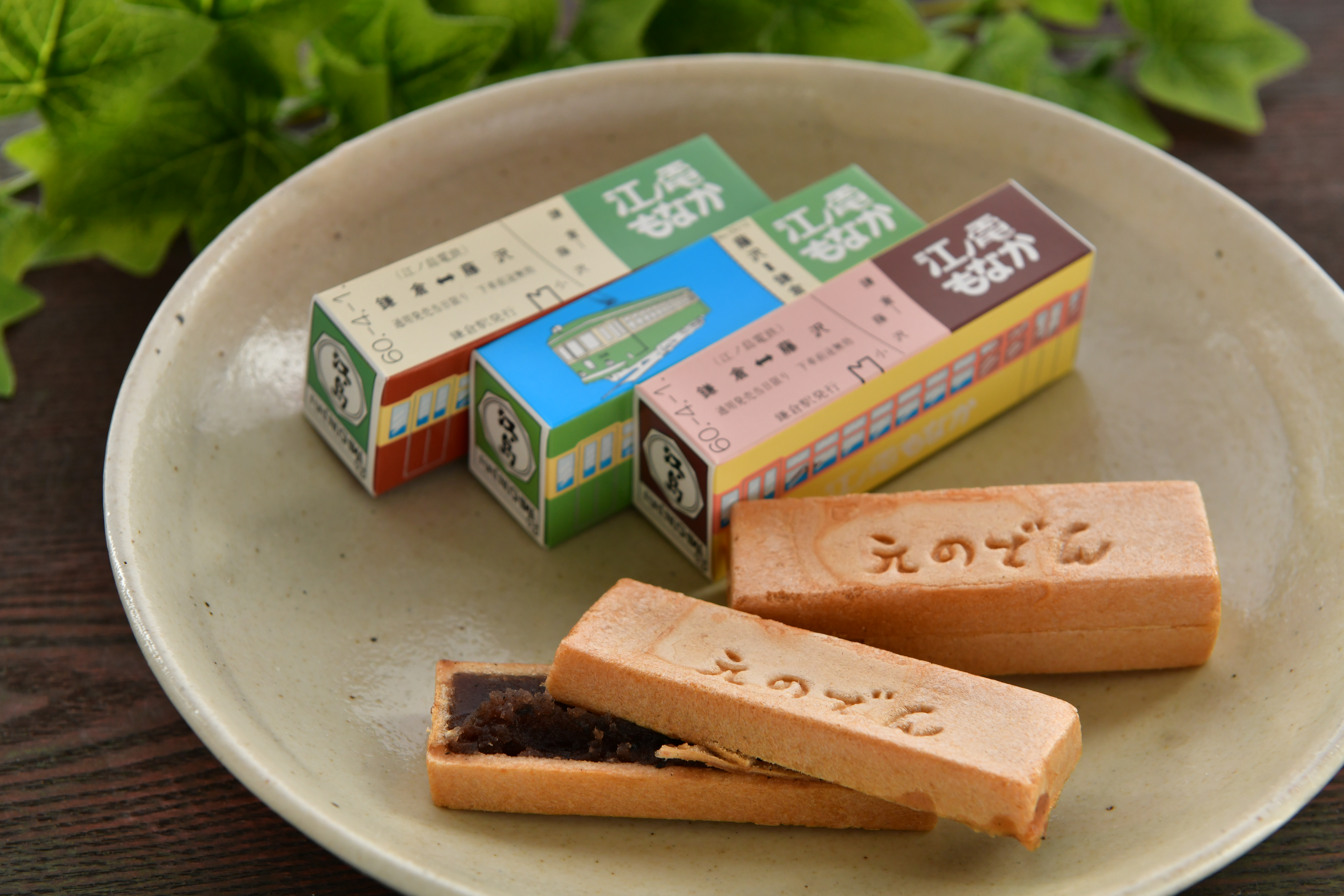 全国菓子博覧会名誉総裁賞・天保年間創業：江ノ電もなか【御菓子司