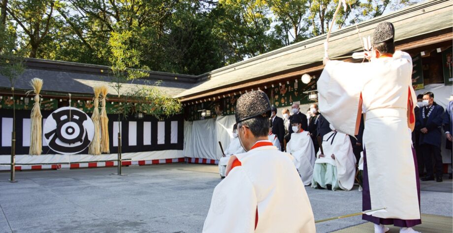 2022年1月8日（土）に寒川神社で武佐弓祭　１年の吉凶占う