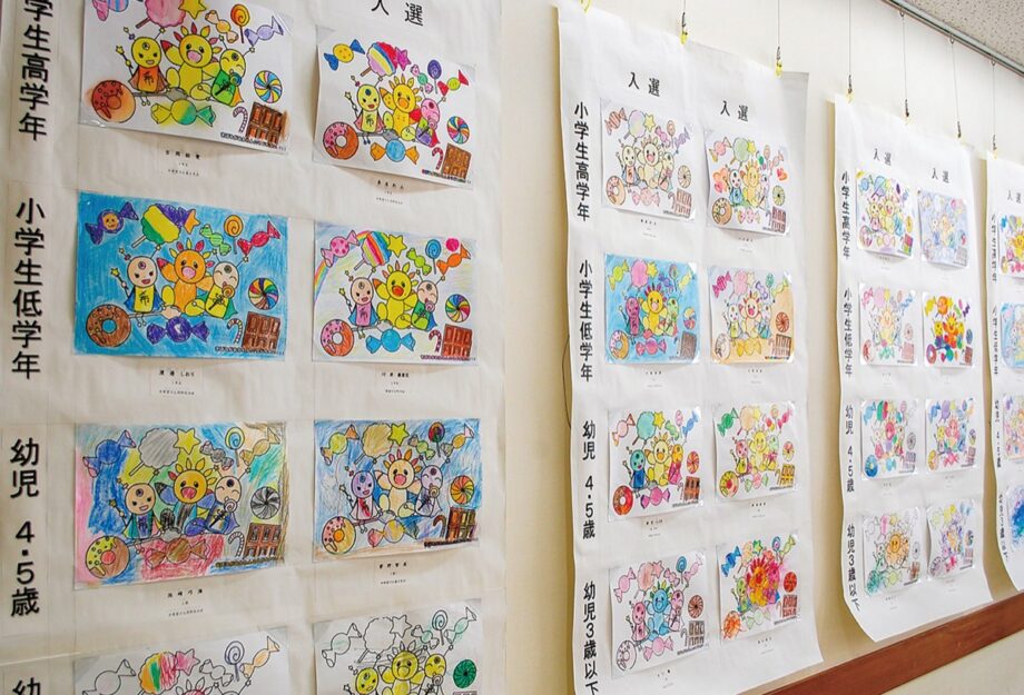 「あさひくん」の塗り絵作品 入賞・入選作品84点 展示@横浜市旭区 希望が丘地区センター