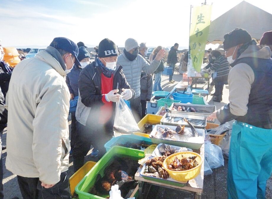 今年初のとれたて生わかめや朝どれ魚介がずらり　1月29日（土）三浦市三和漁協上宮田支所で