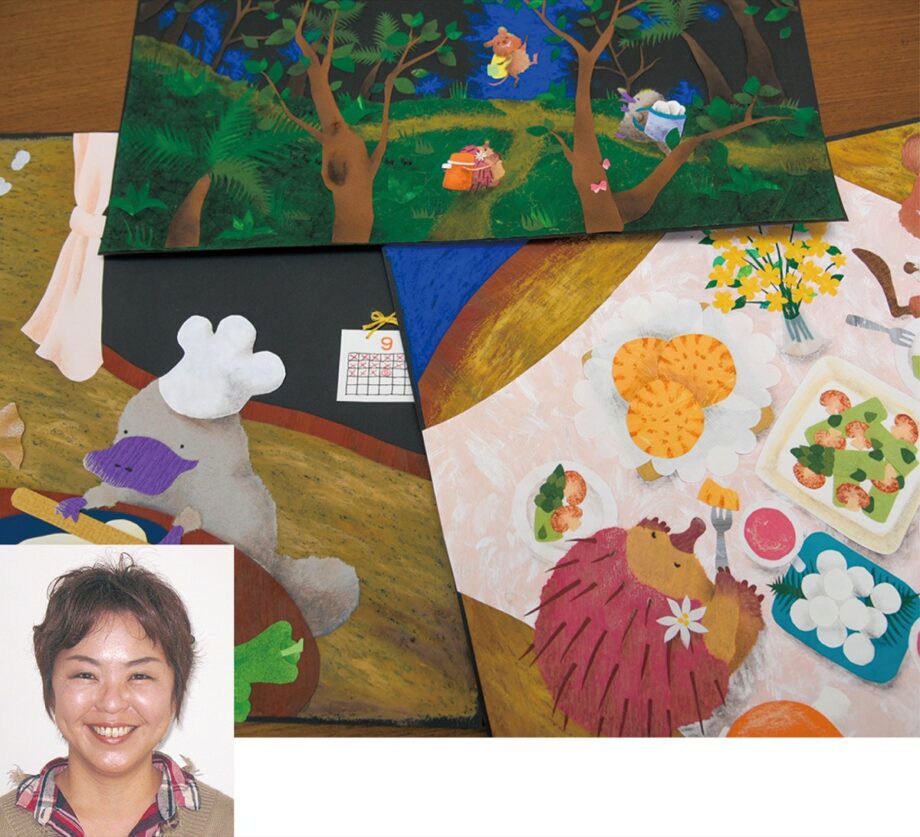 「のむらうこさん原画展」 絵本の素材や道具なども＠アミューあつぎ