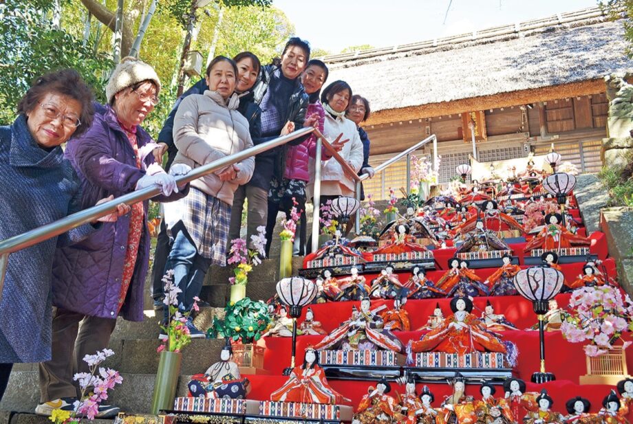 地域から集めたひな人形 、横浜市磯子区の栗木神社で展示する「栗木ひな祭り」開催