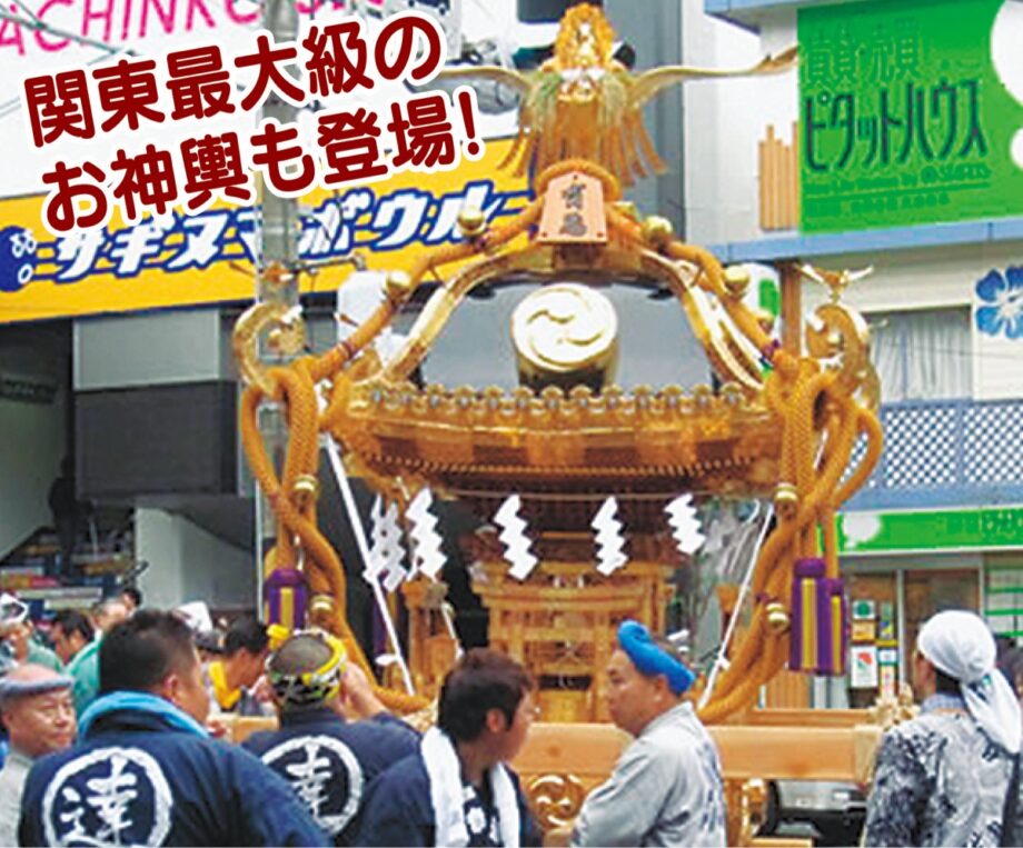 川崎市宮前区のさぎ沼商店会で秋まつり【2022年10月２日】関東最大級の巨大神輿が登場！前夜祭も！