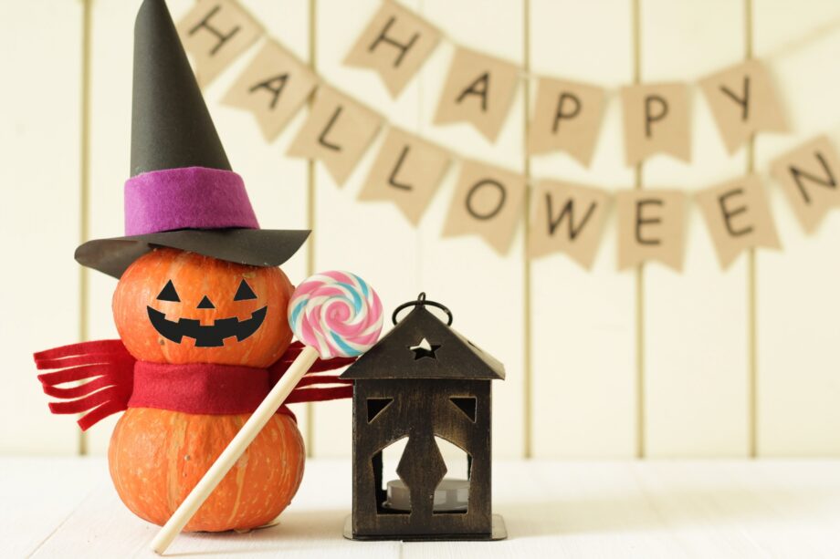 ハロウィン★ペーパー ミニ デコレーション★トリックオアトリート★オーナメント ハッピーハロウィン☆トリックオアトリートのフェルトワッペン【ミニ