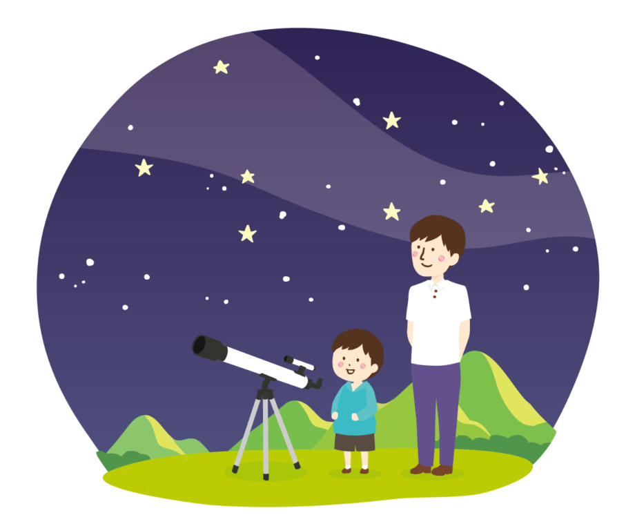 夜の公園で天体観測@境川遊水地公園　宇宙劇場の講師が解説
