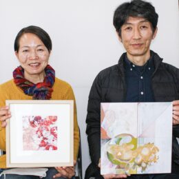 小田原市で活動している画家と木工職人が自然をテーマに「二人展」〈小田原・お堀端画廊〉
