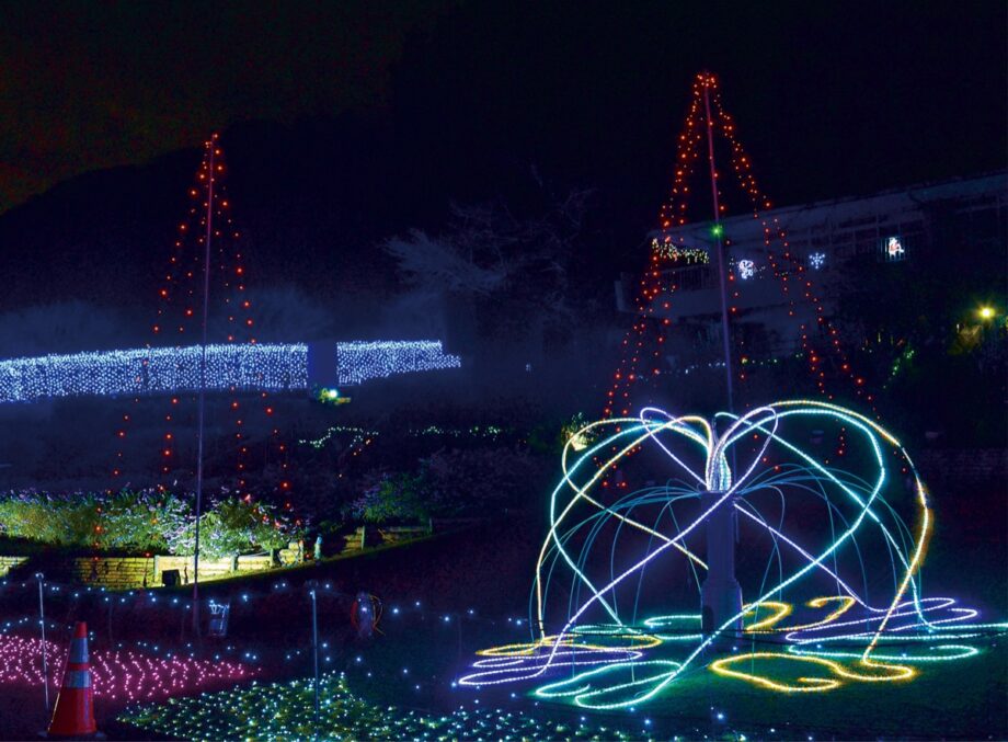 約４万６千球のＬＥＤが花の苑地を幻想的な空間に演出「２０２２津久井湖城山イルミネーション」【相模原市緑区】