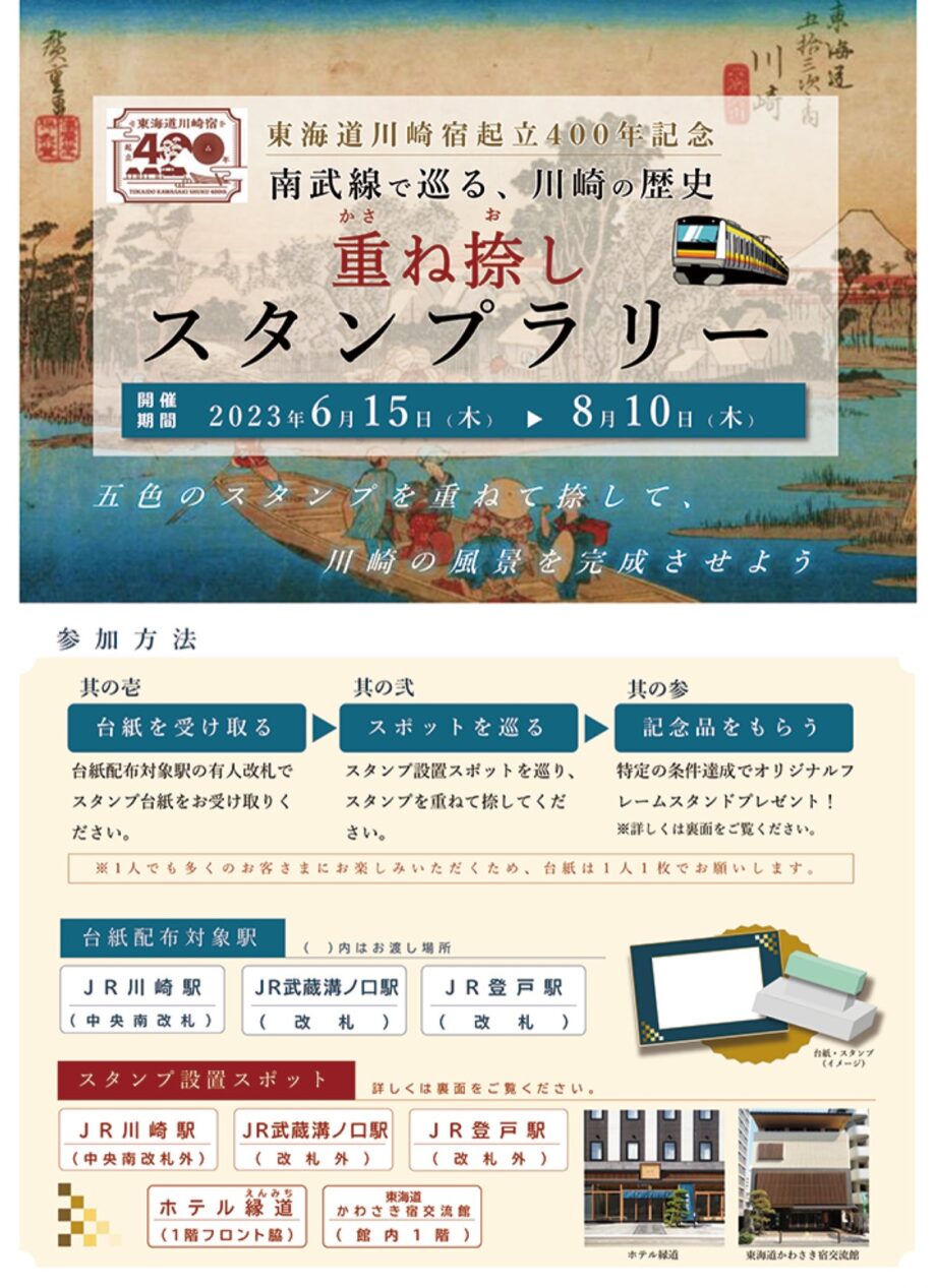 川崎の歴史を感じて＜ＪR東日本スタンプラリー＞南武線乗って浮世絵