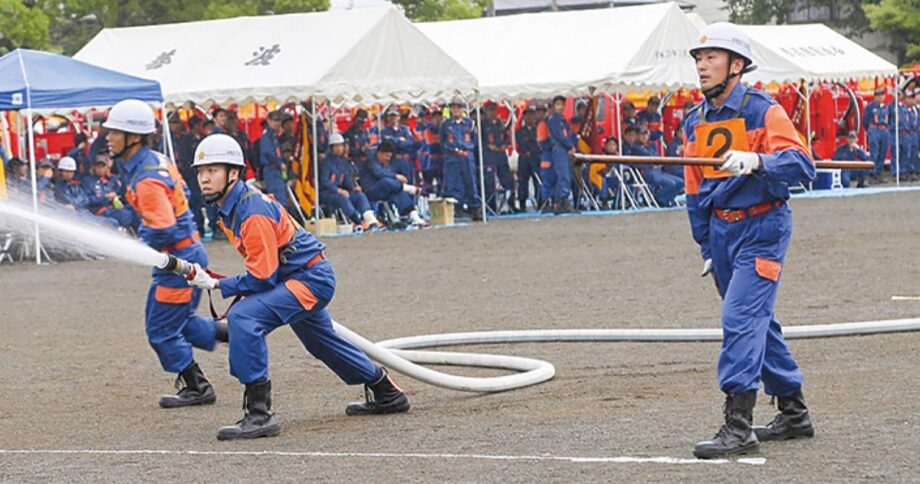 （６月24日）伊勢原市総合運動公園で「伊勢原市消防操法大会」が開催