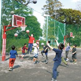 ＜川崎市宮前区＞鷺沼公園のバスケットゴールが常設化に～ジュニア用バスケットゴール２基など