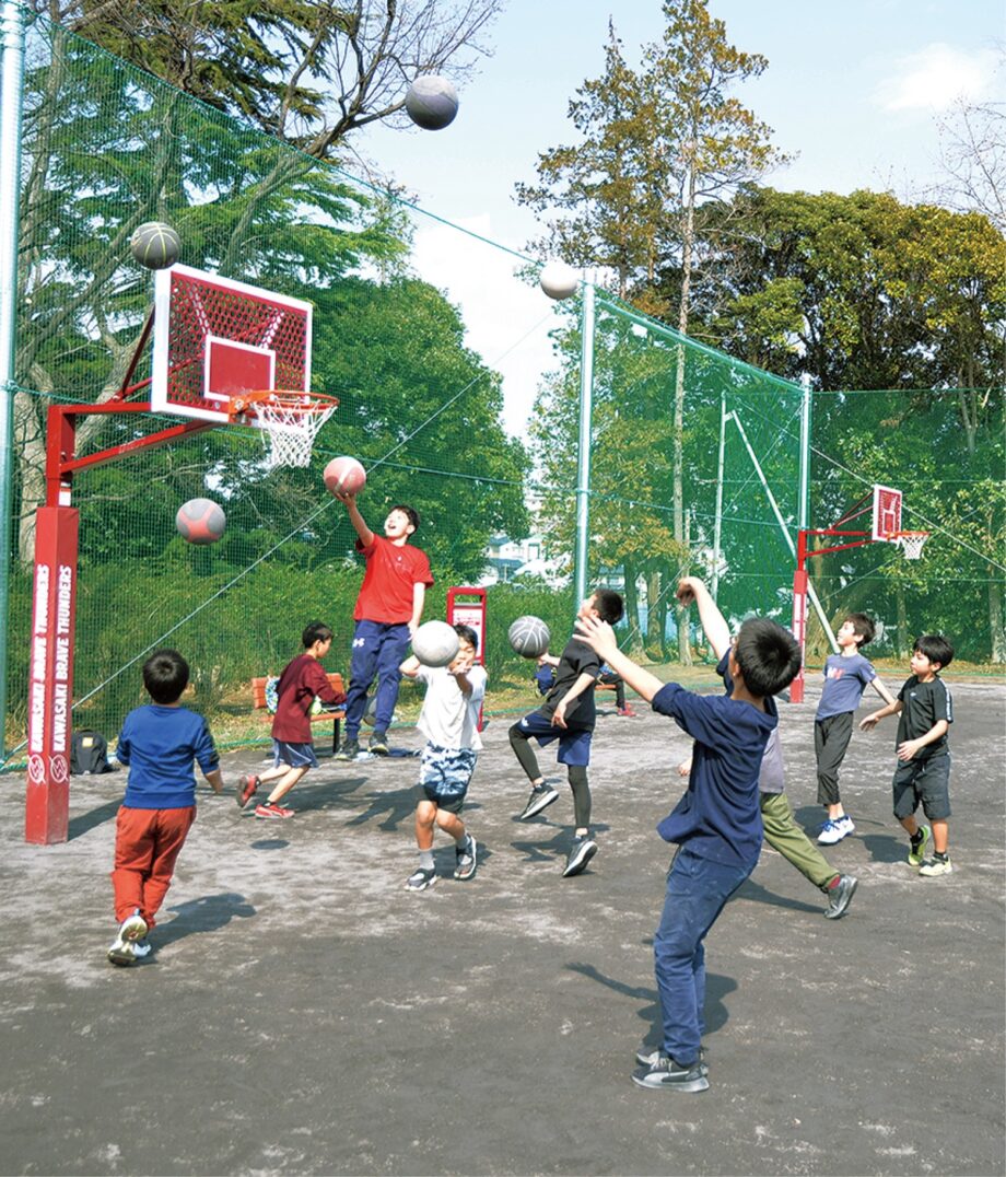 ＜川崎市宮前区＞鷺沼公園のバスケットゴールが常設化に～ジュニア用バスケットゴール２基など