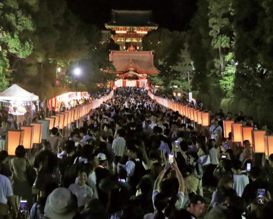 【2024年8月6～9日】鎌倉・ 鶴岡八幡宮 で『ぼんぼり祭』大小約４００基