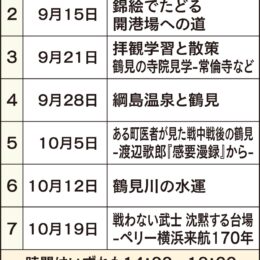 【受講生募集中】横浜市で歴史講座「見て きいて 鶴見再発見」2024年8月26日申込締切