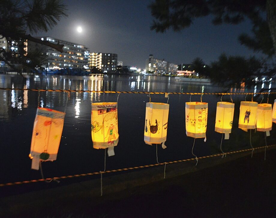 琵琶島神社で瀬戸秋月祭　手作り行灯が境内彩る【横浜市金沢区】