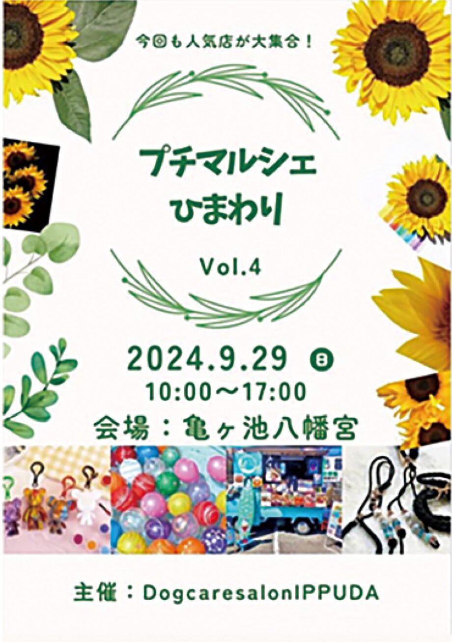 【入場無料】相模原市中央区　亀ヶ池八幡宮で９月29日（日）にイベント「プチマルシェひまわり」開催