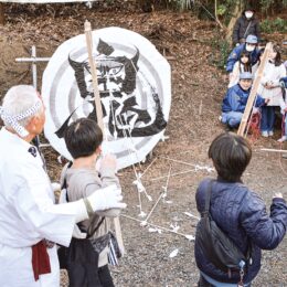 上大岡駅前で神事「的射・節分祭」無病息災を願う@横浜市港南区　鹿嶋神社