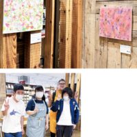 川崎市中原区・グランツリー武蔵小杉の無印良品で持続可能なアート展示～伝統的なキャンバス製法の作品