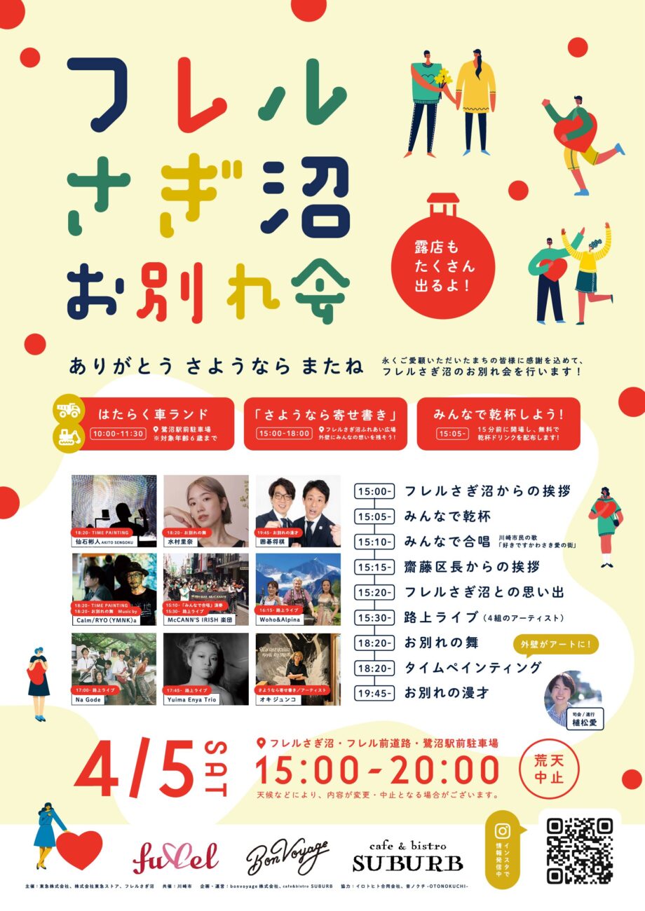 フレルさぎ沼お別れ会　ありがとう　さようなら　またね