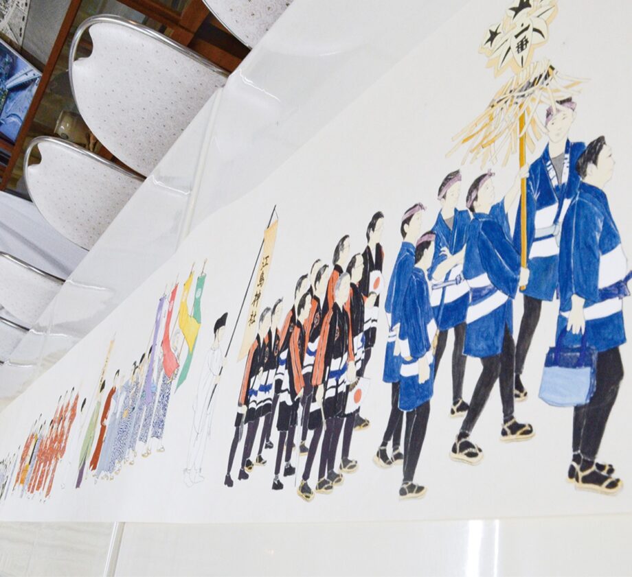 【5月26日～28日】＜多摩美大生ら日本画 洪鐘祭絵巻が完成＞ 江の島サムエル・コッキング苑内で展示