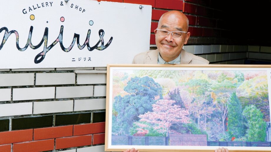 町田市小野路町のギャラリー＆ショップ「ニジリス」で、画家・星野哲郎さんによる個展が開催中