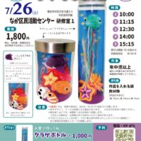 【要予約】マンタがおよぐ小さな水族館（なか区民活動センター）