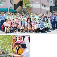 【7月7日まで】川崎市・中原警察署に七夕飾り～安全安心の願い込めすみれ保育園の園児らと設置