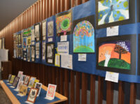 特別支援学校生徒の美術作品展示＠三井住友信託銀行 上大岡支店（横浜市港南区）