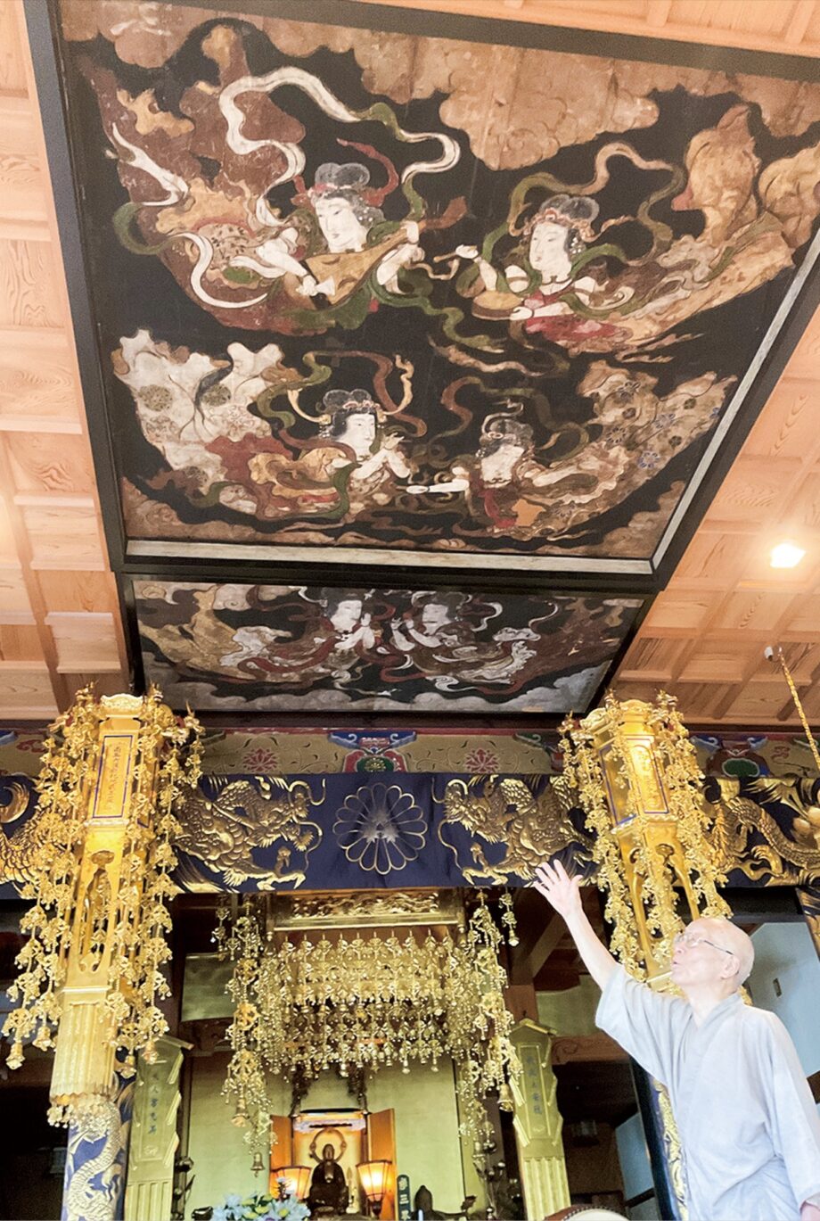 川崎市高津区・龍台寺の本堂天井「六天女来迎図」が補修へ【2026年３月まで】修復後にお披露目も