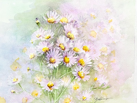 10月更新【タウンニュース連載『花色のパレット』描き方も公開!】水彩画講師・岡田ゆきおさんが紡ぐアートの世界