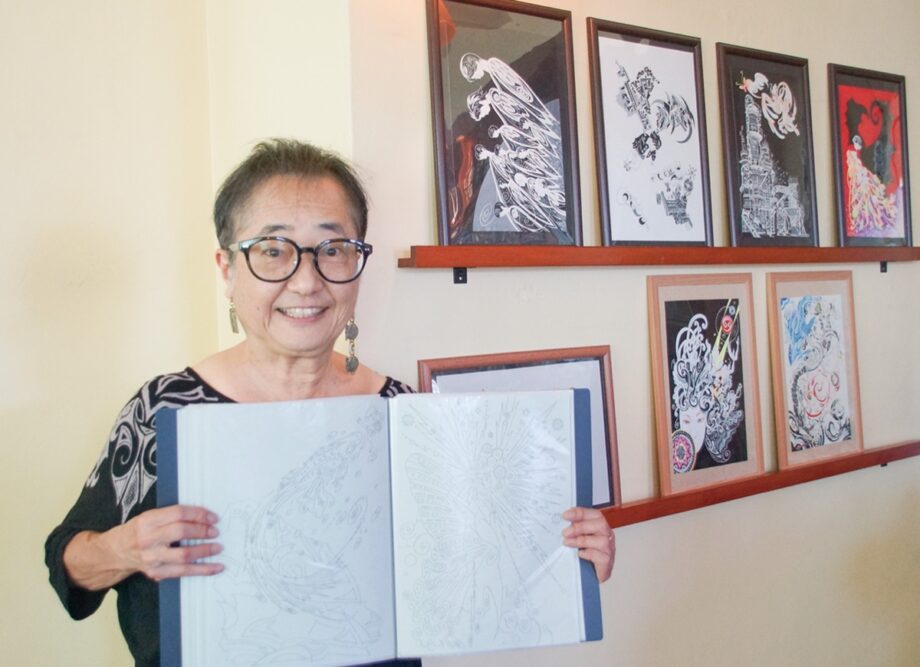 逗子在住MIYUKIさん”絵を描き、難病と向き合う”市内レストランで個展開催ー9/28まで