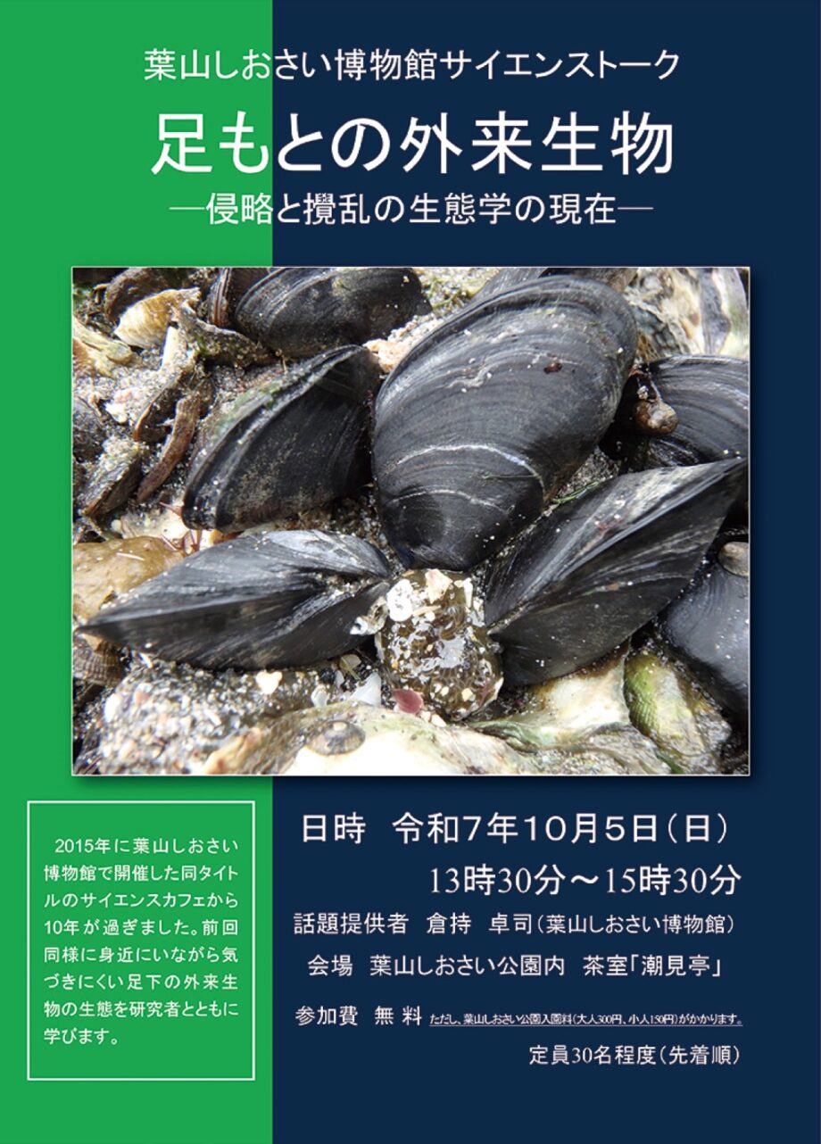 【10月5日】葉山しおさい博物館・三浦半島の外来生物学ぶー地元研究者による講演ー