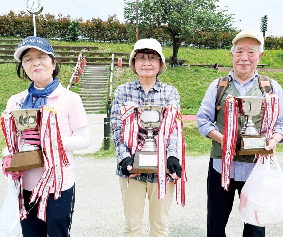 伊勢原市老連グラウンドゴルフに155人が参加　串橋長命会の船津さんが優勝