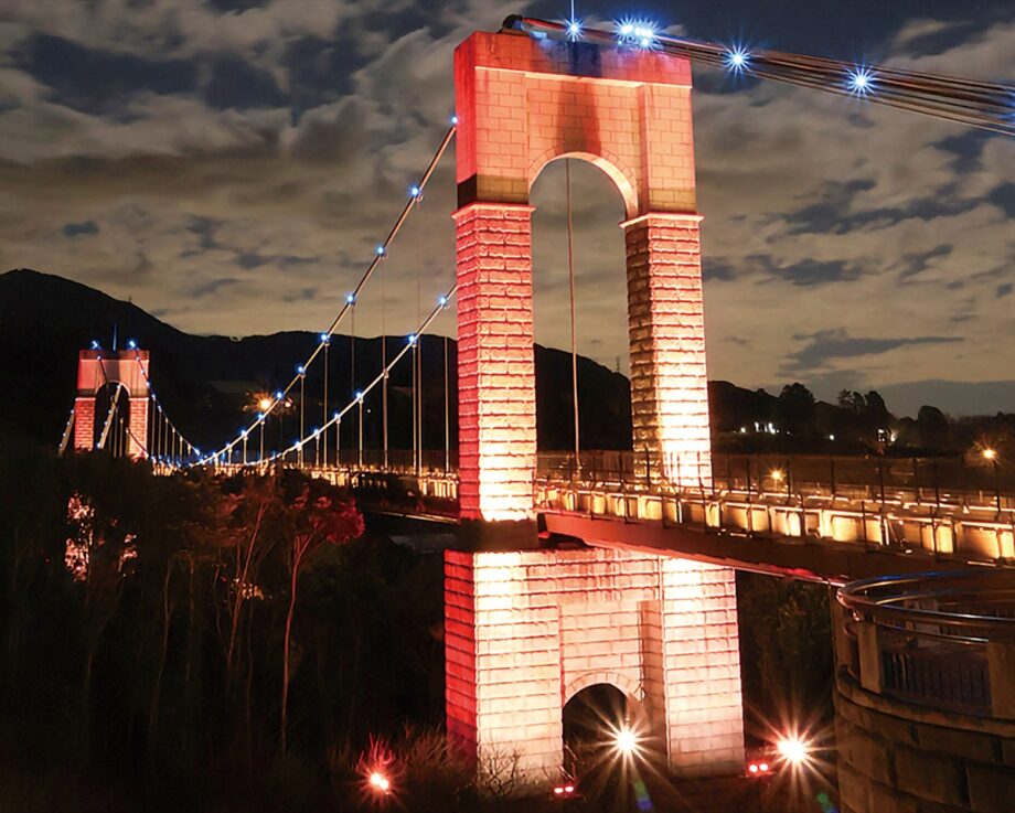 12月31日まで「風の吊り橋がライトアップ」県立秦野戸川公園