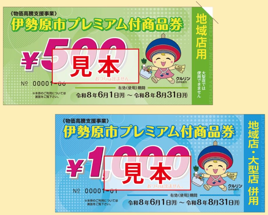 【伊勢原市】 過去最高のプレミアム率50％　 伊勢原市内在住者に商品券販売へ