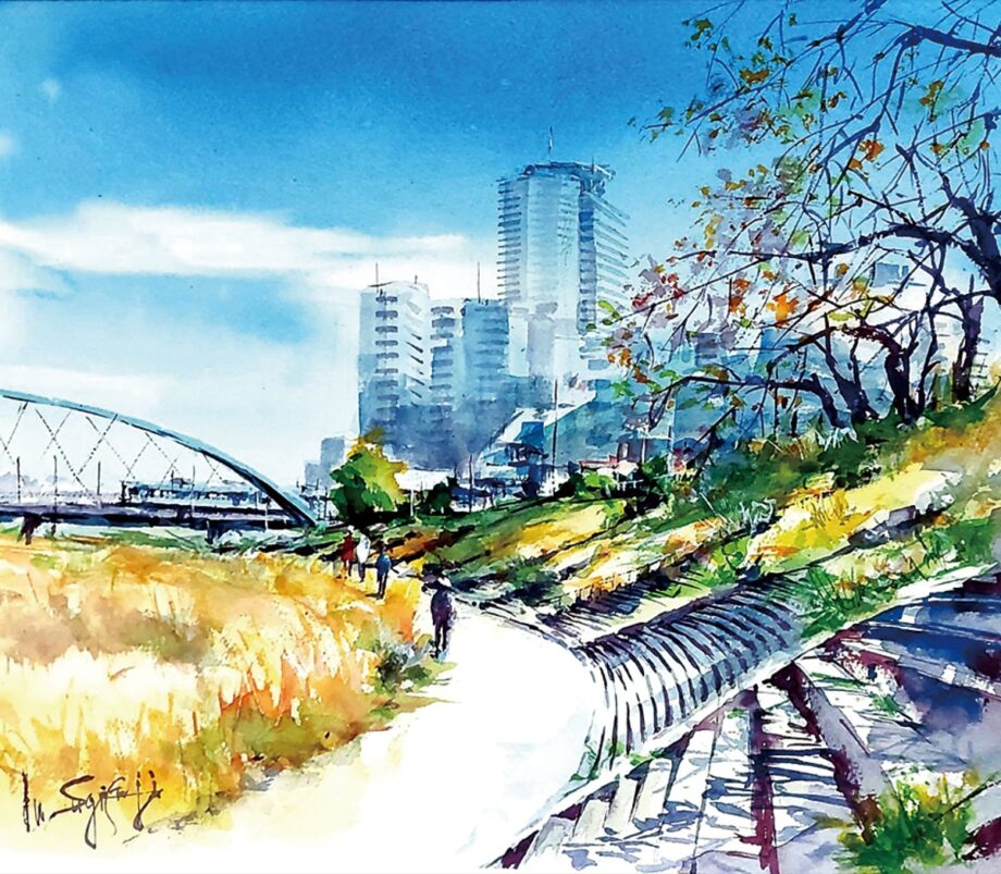 相模原市南区を中心に活動する3つの油絵・水彩画のサークルが、ユニコムプラザさがみはらで合同の絵画展を開催